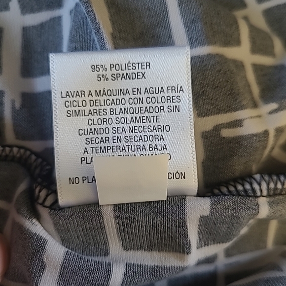 JM Winded Grid Stretch Black and White Dress Medium, Light Weight NWT - Picture 8 of 9